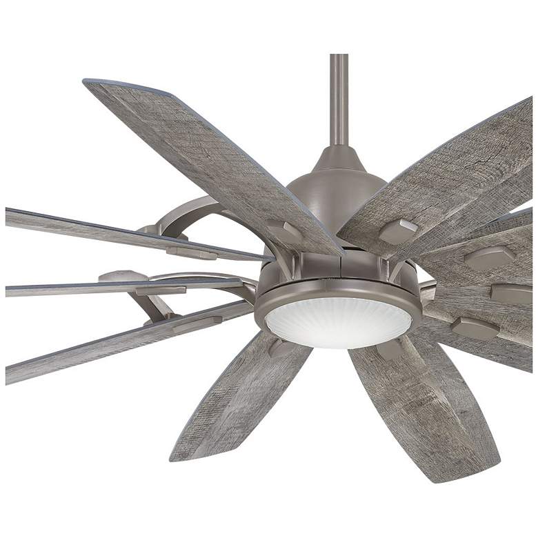 Image 3 65 inch Minka Aire Barn LED Indoor Rated Nickel Large Smart Ceiling Fan more views