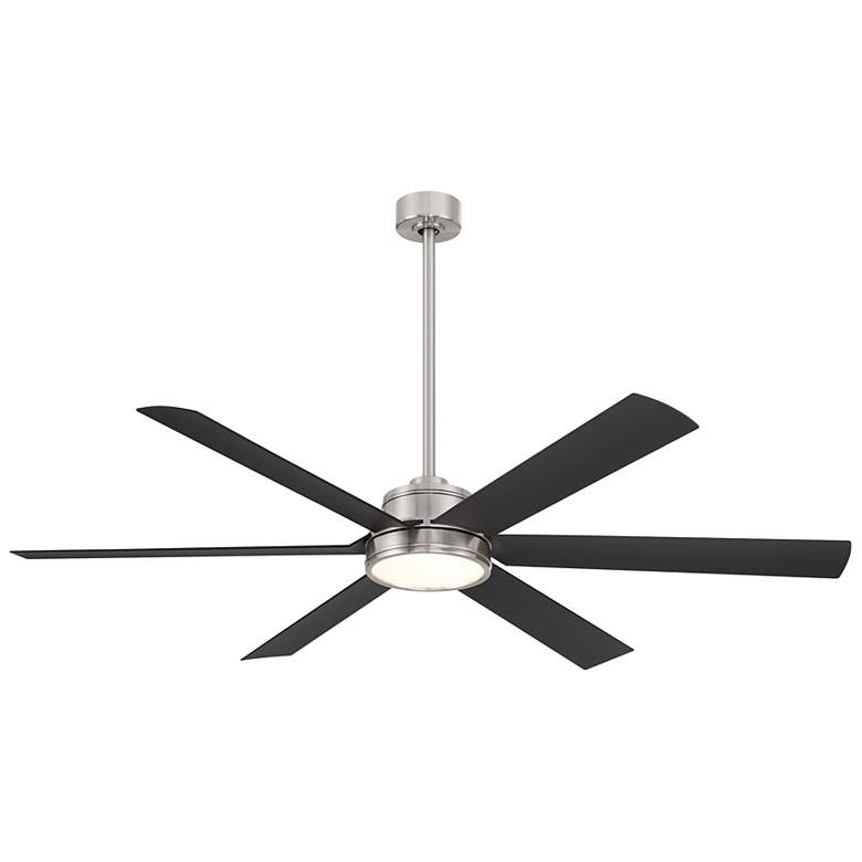 Image 2 65" Minka-Aire Cairo Brushed Nickel Wet Location 6-Blade Smart Fan