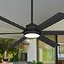 1_65" Minka Aire Cairo Coal Black LED Smart Ceiling Fan