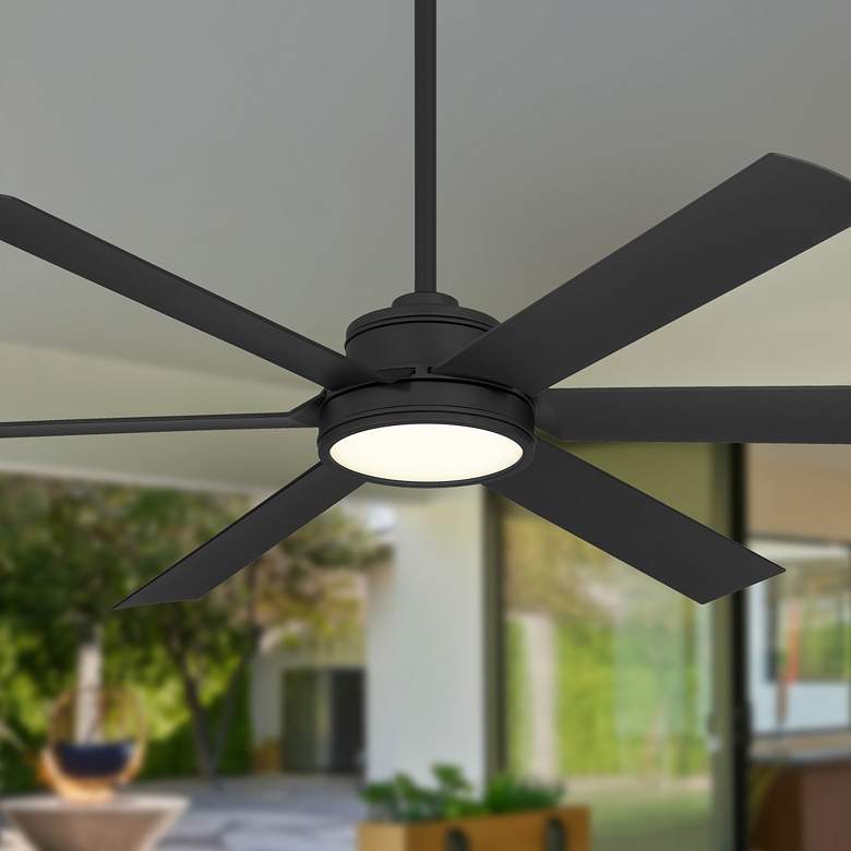 Image 5 65" Minka Aire Cairo Coal Black LED Smart Ceiling Fan more views