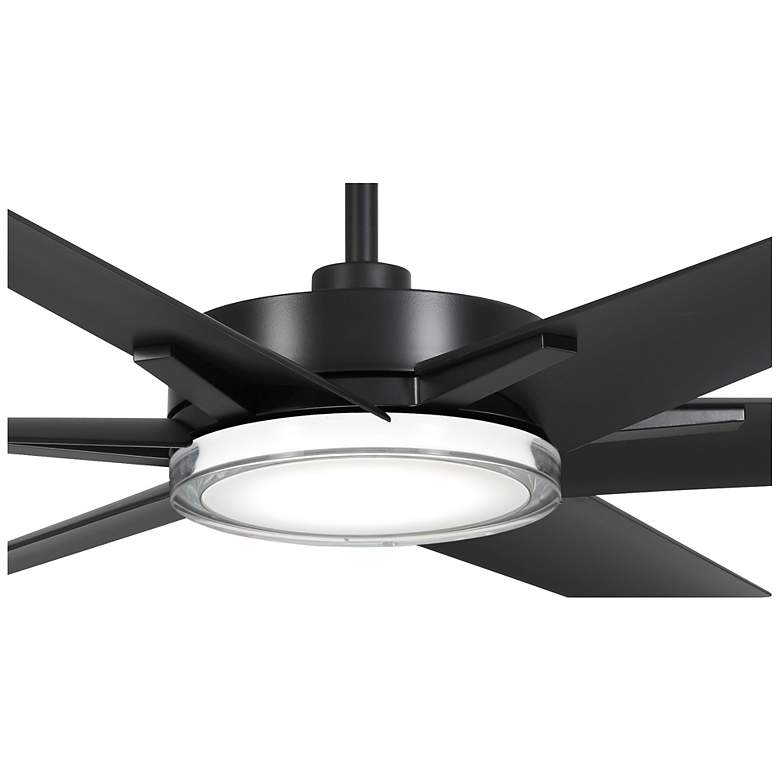 Image 3 65" Minka Aire Deco Coal Outdoor Rated CCT LED Ceiling Fan with Remote more views
