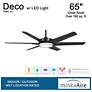 7_65" Minka Aire Deco Coal Outdoor Rated CCT LED Ceiling Fan with Remote more views