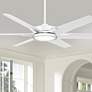 65" Minka Aire Deco Flat White Outdoor CCT LED Ceiling Fan with Remote