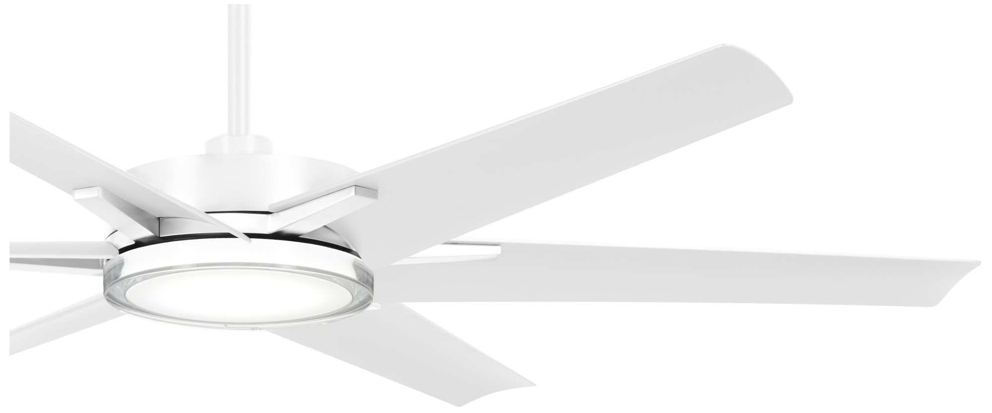 65" Minka Aire Deco Flat White Outdoor CCT LED Ceiling Fan with Remote