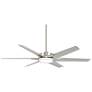 2_65" Minka Aire Deco Wet LED Brushed Nickel Ceiling Fan with Remote