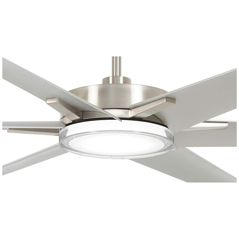 Image 3 65" Minka Aire Deco Wet LED Brushed Nickel Ceiling Fan with Remote more views
