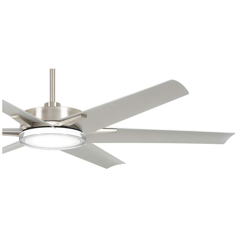 Image 4 65" Minka Aire Deco Wet LED Brushed Nickel Ceiling Fan with Remote more views