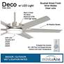 7_65" Minka Aire Deco Wet LED Brushed Nickel Ceiling Fan with Remote more views
