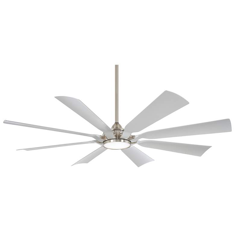 Image 1 65" Minka Aire Future Brushed Nickel LED Outdoor Fan with Remote