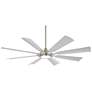 65" Minka Aire Future Brushed Nickel LED Outdoor Fan with Remote