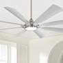 Thumbnail1 of 65" Minka Aire Future Brushed Nickel LED Outdoor Fan with Remote