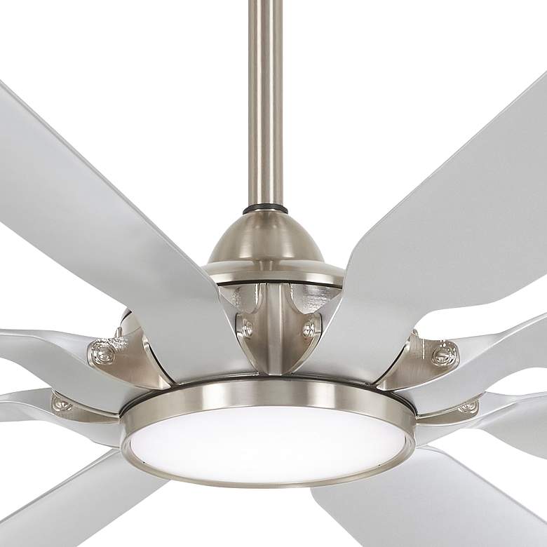 Image 2 65" Minka Aire Future Brushed Nickel LED Outdoor Fan with Remote more views