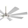 65" Minka Aire Future Brushed Nickel LED Outdoor Fan with Remote