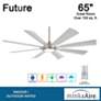 65" Minka Aire Future Brushed Nickel LED Outdoor Fan with Remote