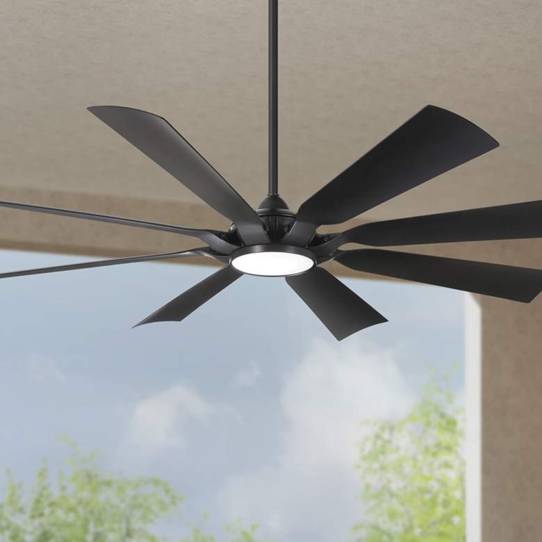Image 1 65 inch Minka Aire Future Coal LED Outdoor Ceiling Fan with Remote