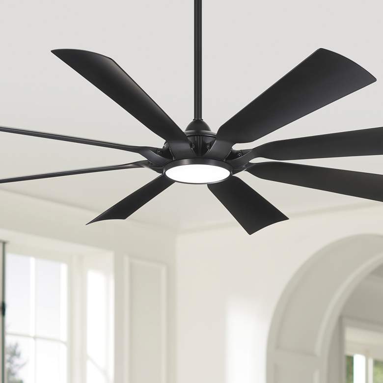 Image 1 65" Minka Aire Future Coal LED Outdoor Ceiling Fan with Remote
