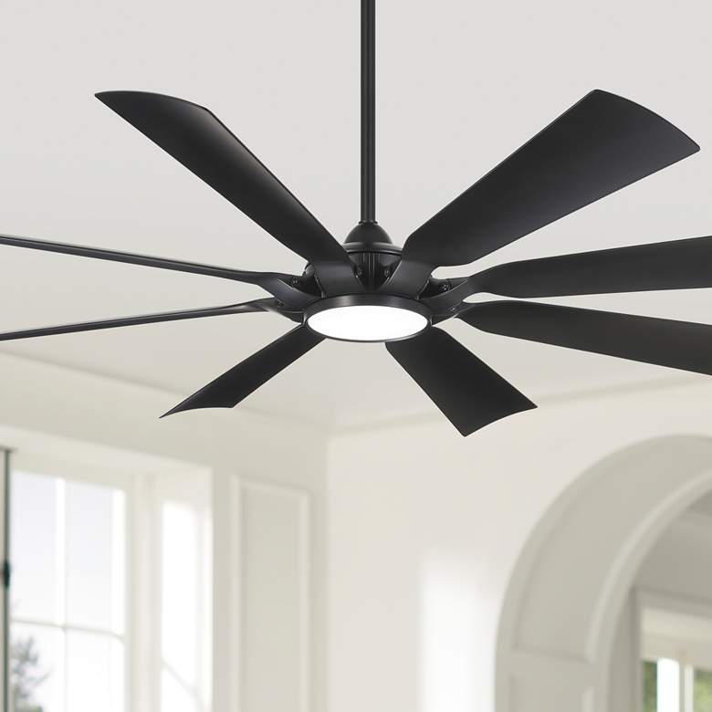 Image 1 65 inch Minka Aire Future Coal LED Outdoor Ceiling Fan with Remote