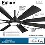 65" Minka Aire Future Coal LED Outdoor Ceiling Fan with Remote