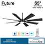 65" Minka Aire Future Coal LED Outdoor Ceiling Fan with Remote