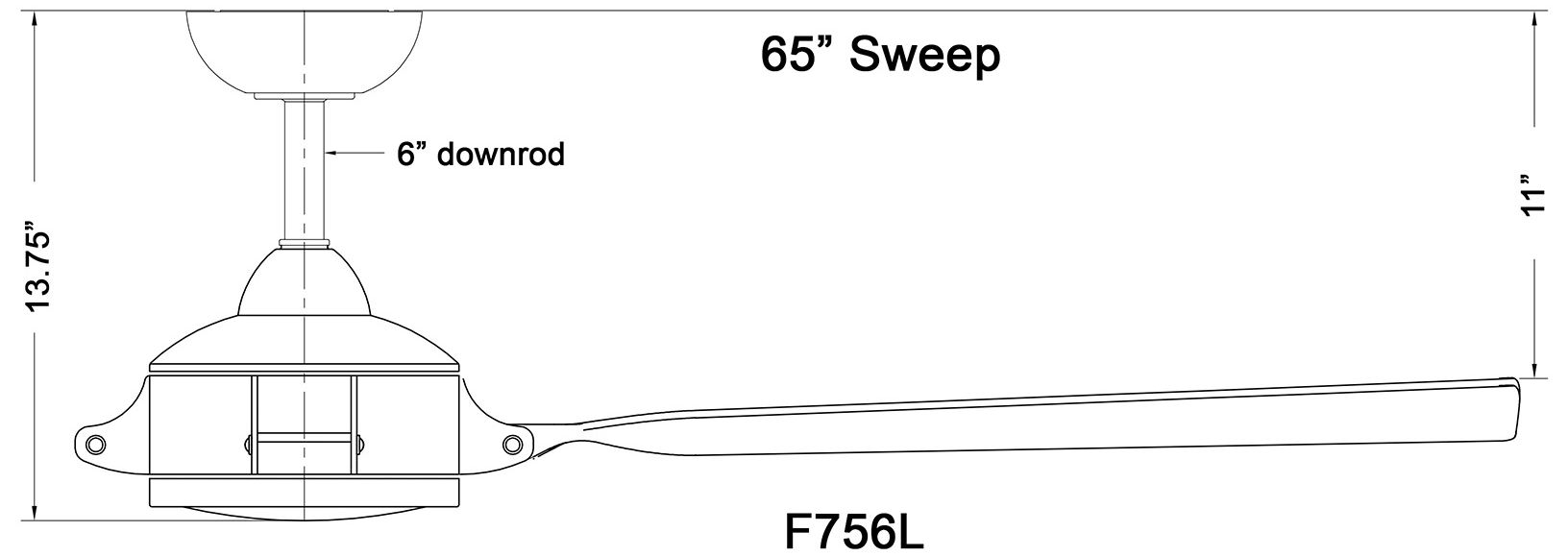 65" Minka Aire Future Coal LED Outdoor Ceiling Fan with Remote