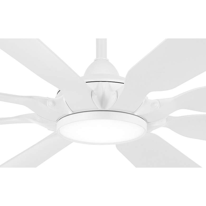 Image 2 65 inch Minka Aire Future Flat White LED Outdoor Ceiling Fan with Remote more views