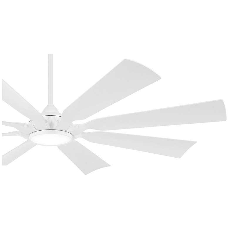 Image 4 65" Minka Aire Future Flat White LED Outdoor Ceiling Fan with Remote more views
