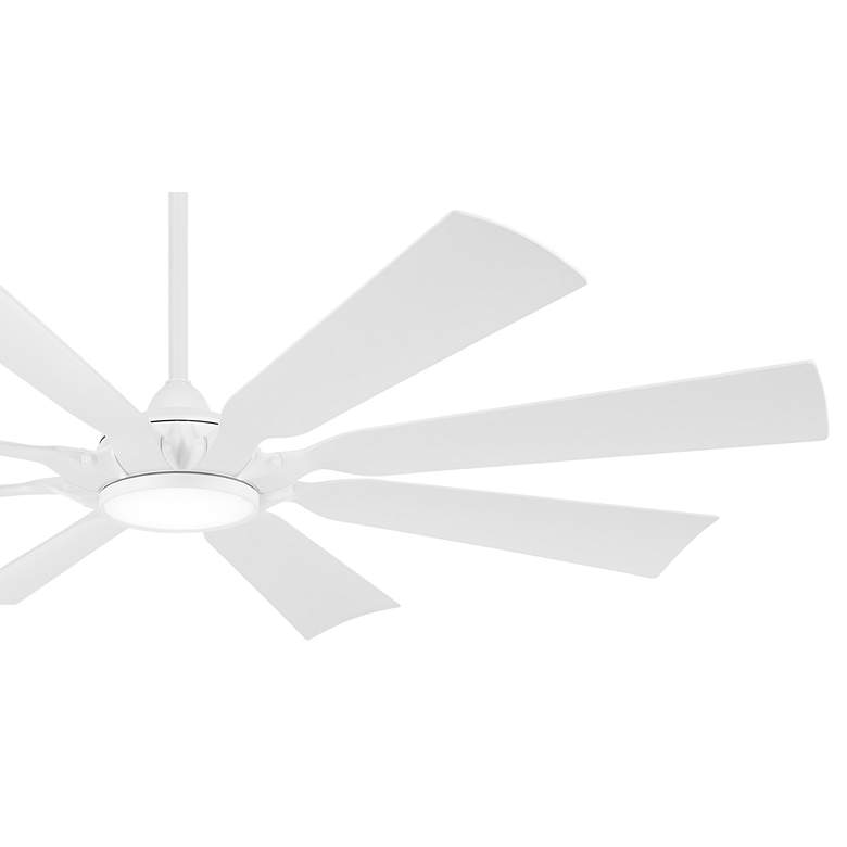 Image 4 65" Minka Aire Future Flat White LED Outdoor Ceiling Fan with Remote more views