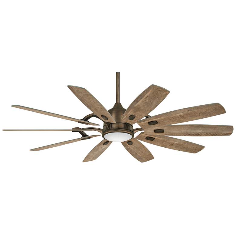 Image 2 65" Minka Aire Heirloom Bronze Rustic Barn LED Smart Ceiling Fan