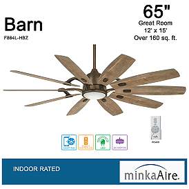 Image5 of 65" Minka Aire Heirloom Bronze Rustic Barn LED Smart Ceiling Fan more views