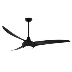 65&quot; Minka Aire Light Wave Coal Large LED Ceiling Fan with Remote