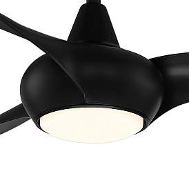 Image3 of 65" Minka Aire Light Wave Coal Large LED Ceiling Fan with Remote more views