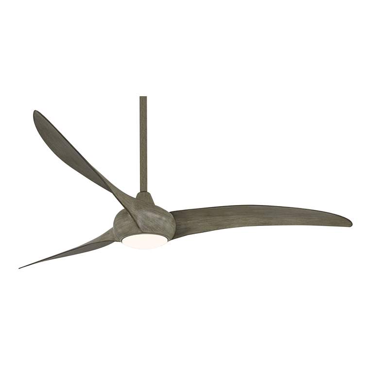65&quot; Minka Aire Light Wave Driftwood Large LED Ceiling Fan with Remote