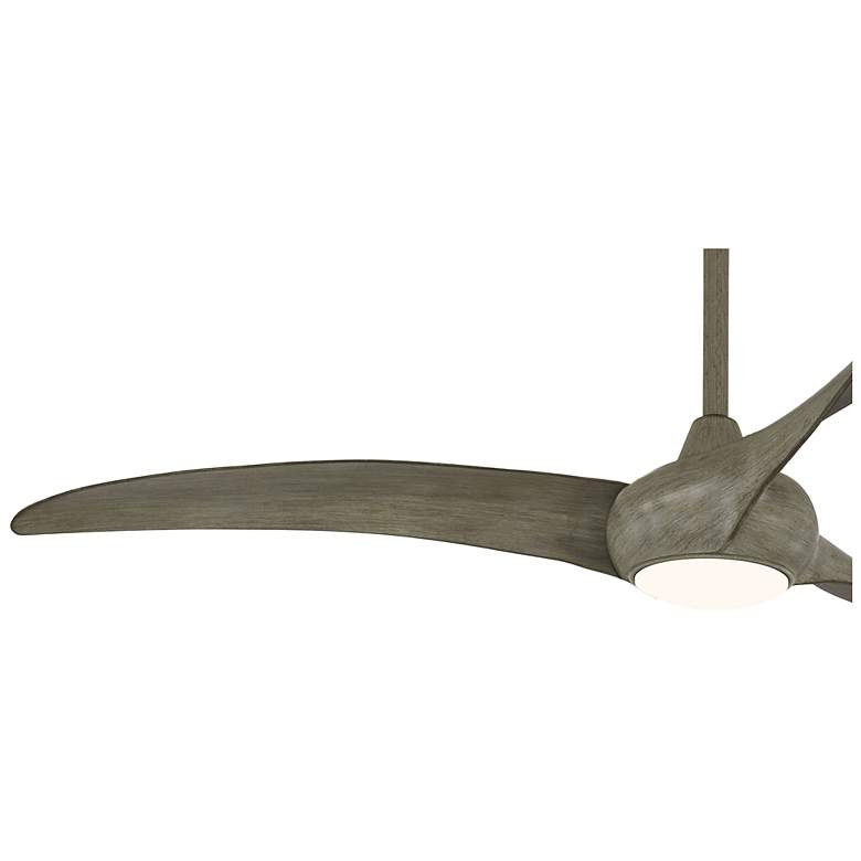 Image 4 65" Minka Aire Light Wave Driftwood Large LED Ceiling Fan with Remote more views