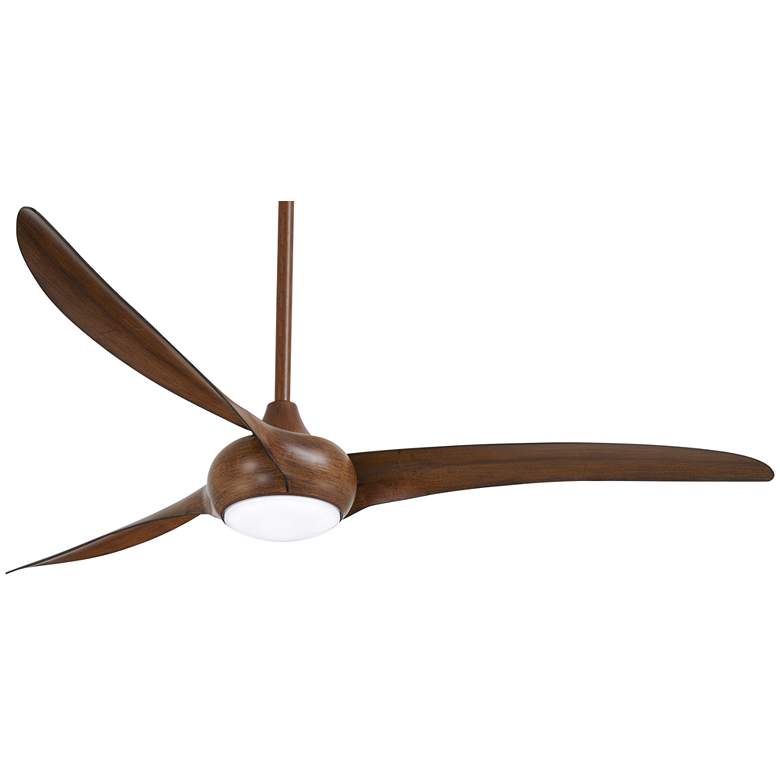 65&quot; Minka Aire Light Wave Koa Large Modern LED Ceiling Fan with Remote