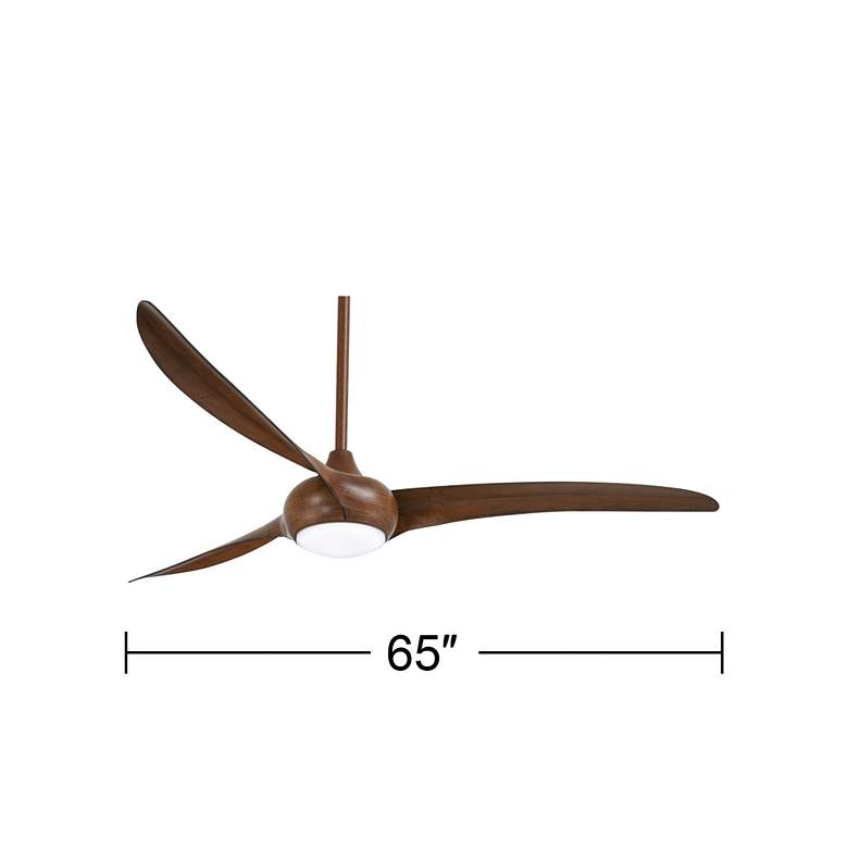 Image 6 65" Minka Aire Light Wave Koa Large Modern LED Ceiling Fan with Remote more views