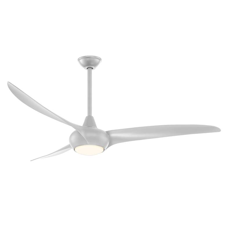 Image 2 65" Minka Aire Light Wave Silver Large Modern Ceiling Fan with Remote