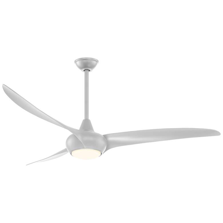 Image 2 65" Minka Aire Light Wave Silver Large Modern Ceiling Fan with Remote