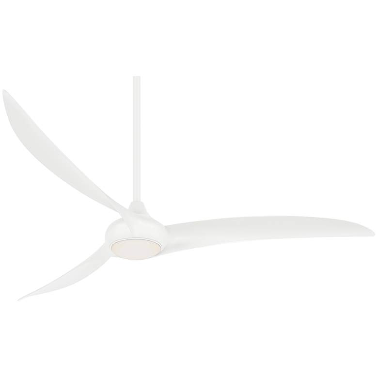 Image 2 65" Minka Aire Light Wave White Large LED Ceiling Fan with Remote