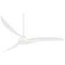 65" Minka Aire Light Wave White Large LED Ceiling Fan with Remote