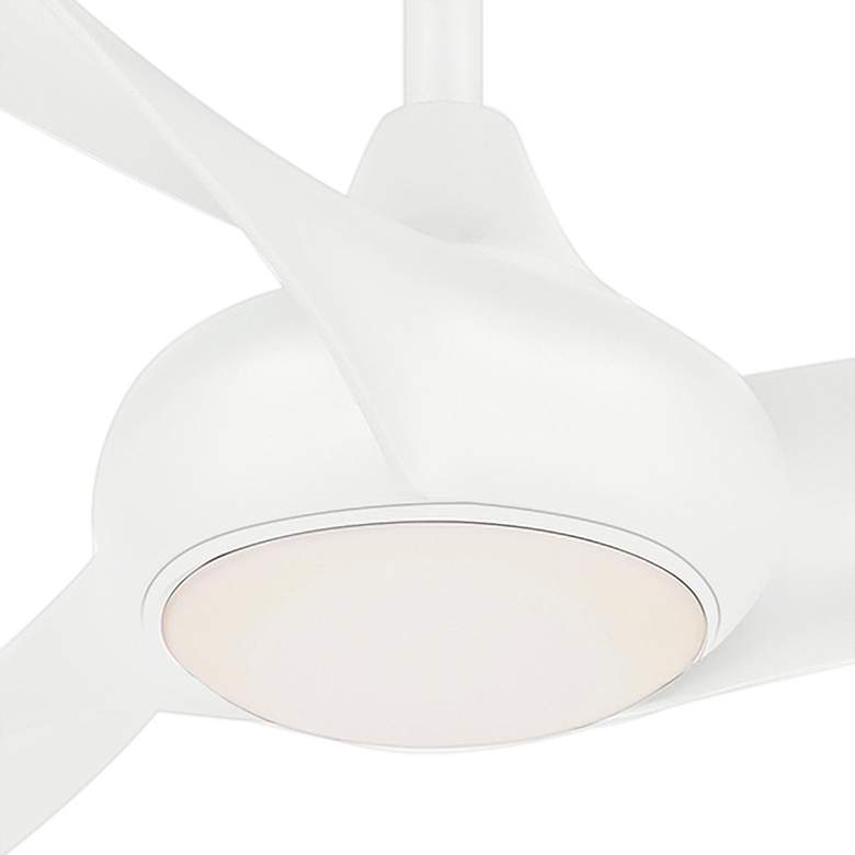 Image 3 65" Minka Aire Light Wave White Large LED Ceiling Fan with Remote more views