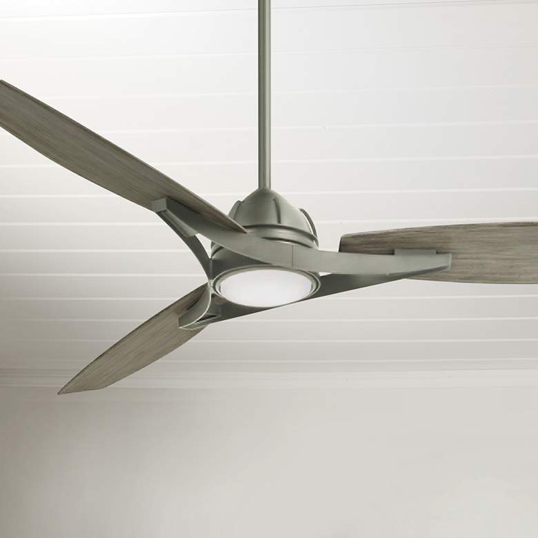 Image 1 65" Minka Aire Molino Burnished Nickel Wet Location LED Smart Fan