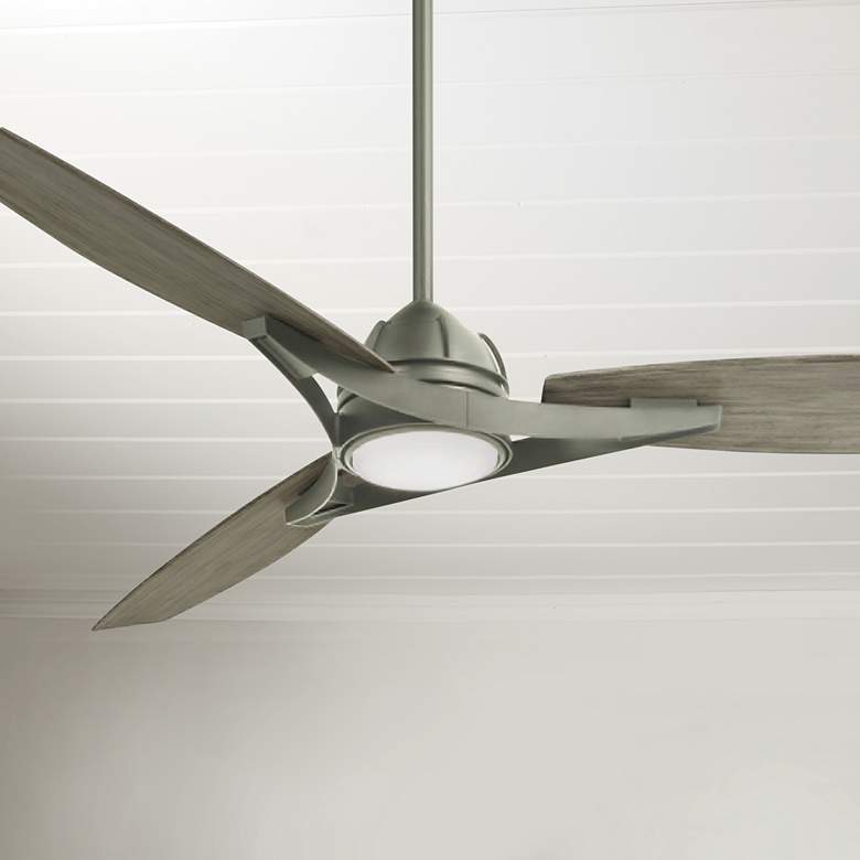 Image 1 65 inch Minka Aire Molino Burnished Nickel Wet Location LED Smart Fan