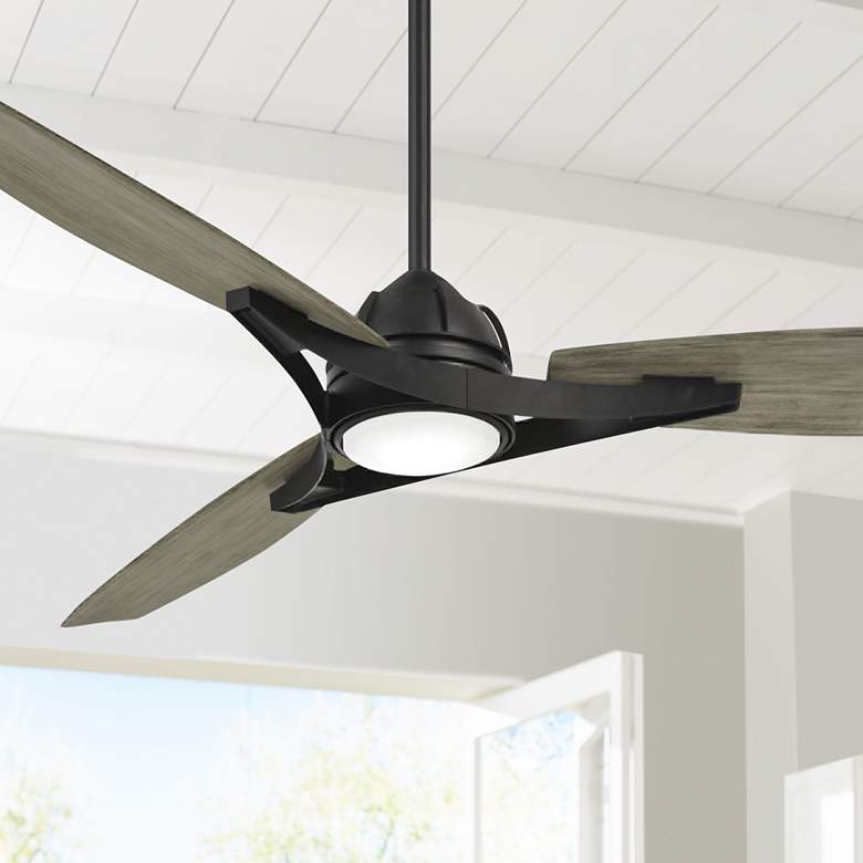 Image 1 65" Minka Aire Molino Coal Wet Outdoor LED Smart Ceiling Fan