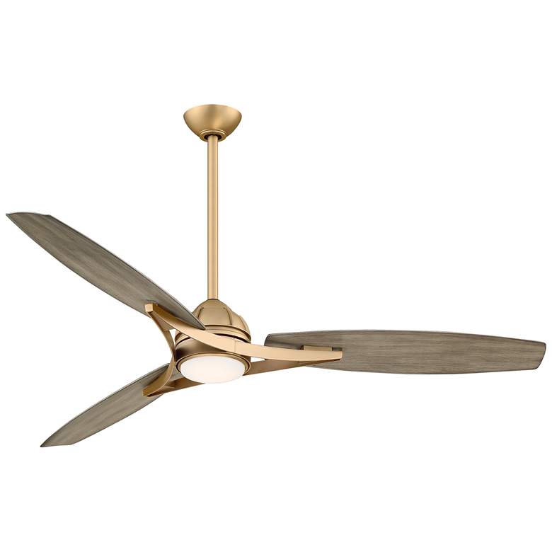 Image 2 65" Minka Aire Molino Soft Brass Wet Location LED Smart Fan