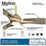 6_65" Minka Aire Molino Soft Brass Wet Location LED Smart Fan more views
