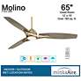 7_65" Minka Aire Molino Soft Brass Wet Location LED Smart Fan more views