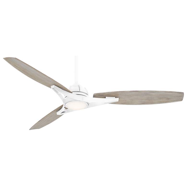Image 1 65" Minka Aire Molino White Wet Rated LED Smart Ceiling Fan