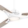 65" Minka Aire Molino White Wet Rated LED Smart Ceiling Fan
