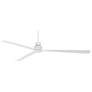 65" Minka Aire Simple Flat White Outdoor Ceiling Fan with Remote