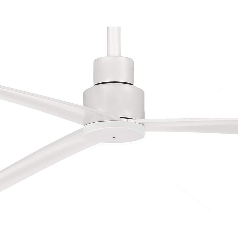Image 5 65" Minka Aire Simple Flat White Outdoor Ceiling Fan with Remote more views